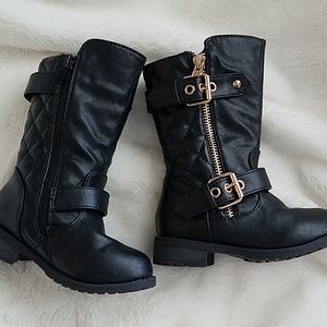 Link black toddler girl boots